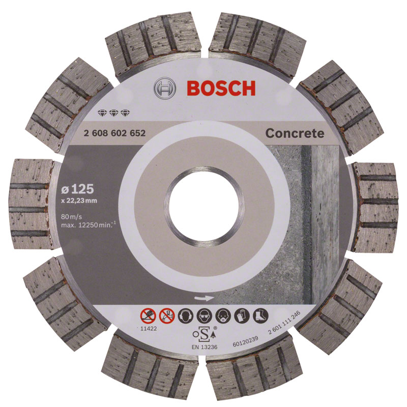 Disc diamantat BEST pentru beton, 125x22.2 mm
