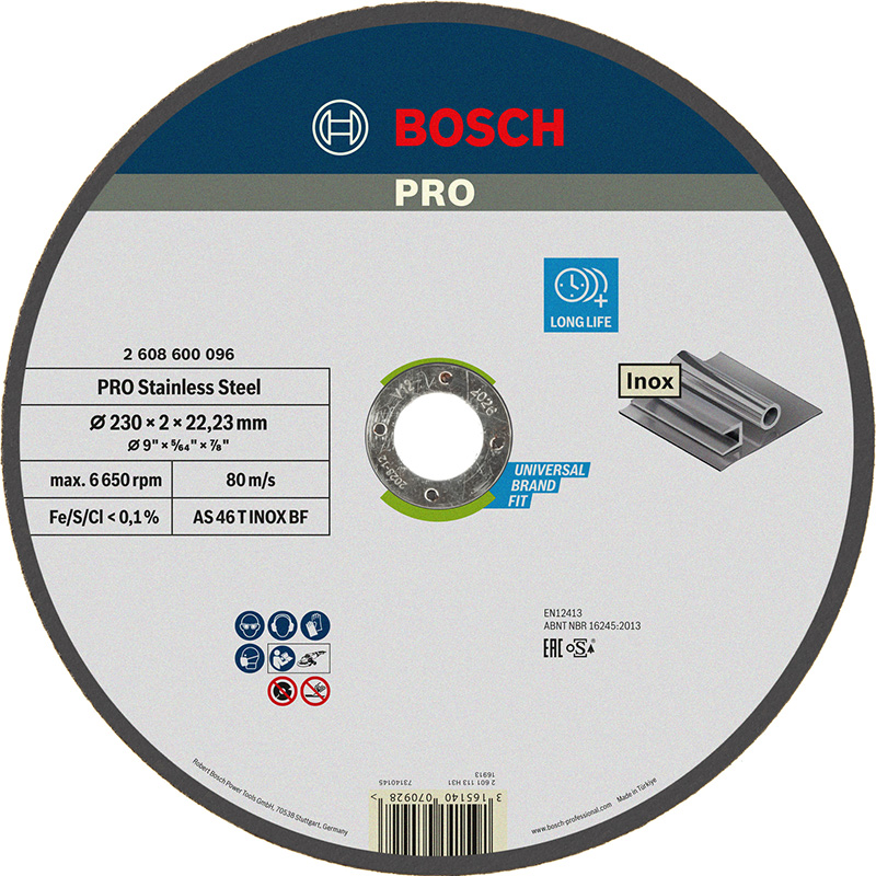 Disc taiere inox BOSCH PRO 230x2.0 mm