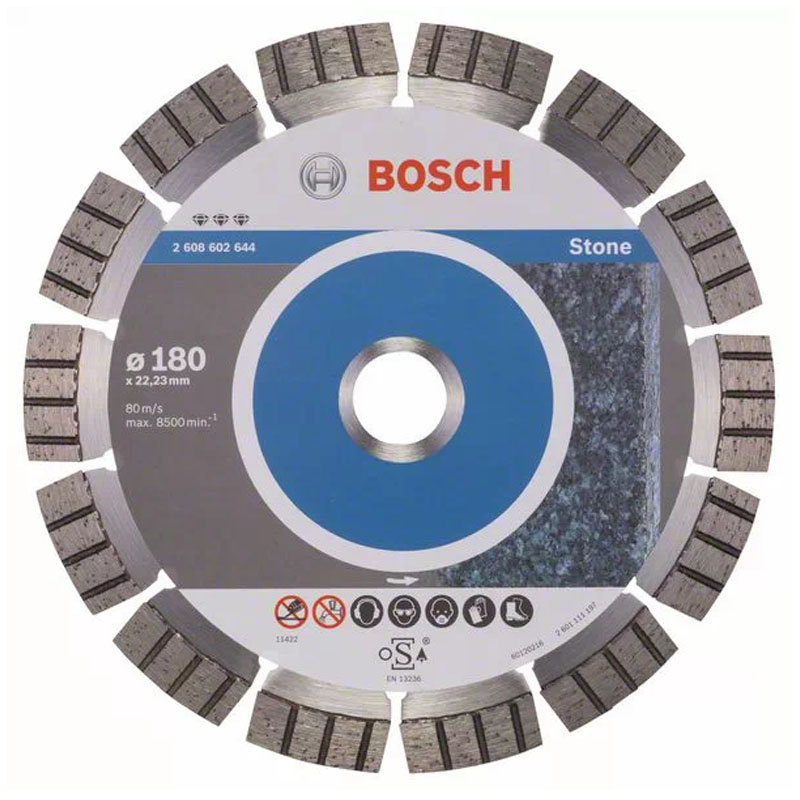 Disc diamantat Best for Stone, pentru piatra, 180x22.3 mm