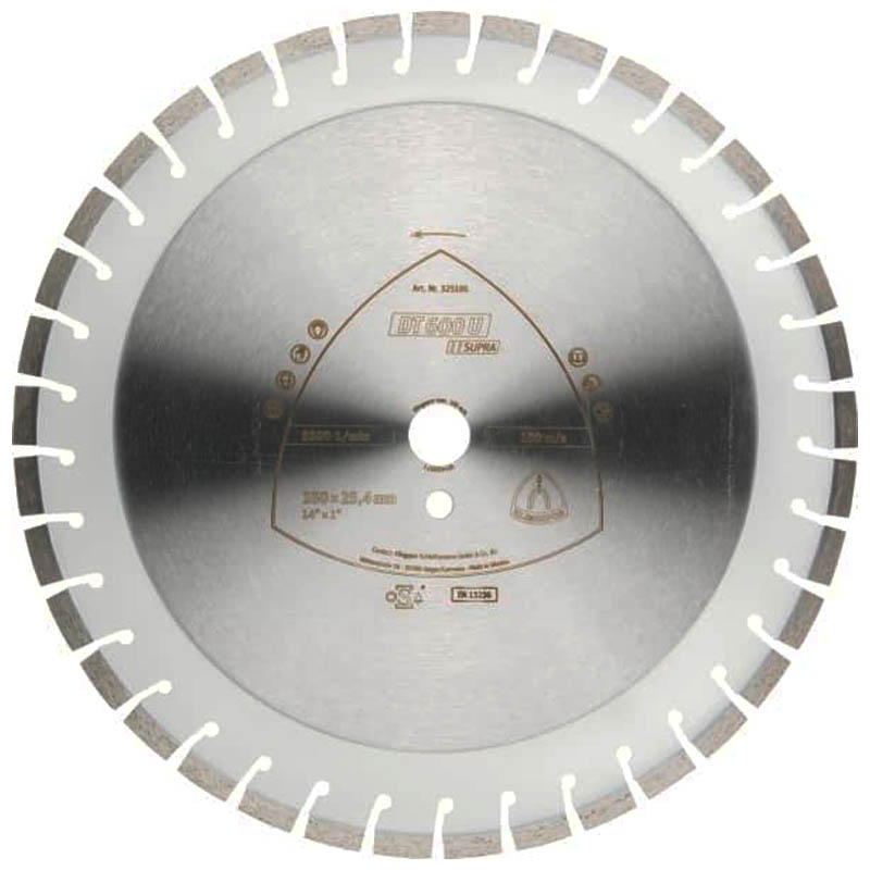 Disc diamantat DT600U Supra, pentru materiale de santier, 450x25.4 mm