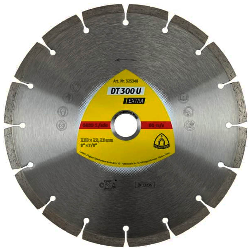 Disc diamantat DT300U Extra, pentru materiale de santier, 125x22.23 mm