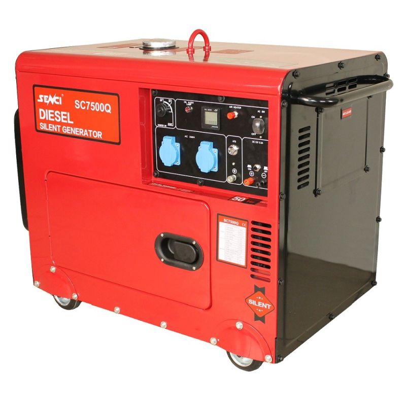 Generator de curent monofazat, diesel, pornire electrica, 6 kW, tip SC7500Q-ATS