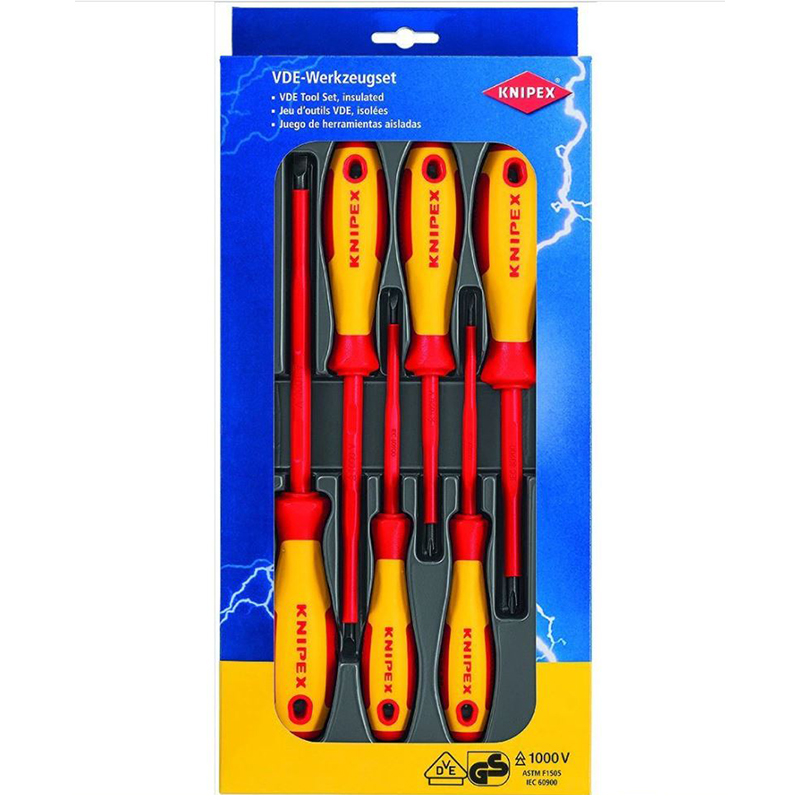 Set 6 surubelnite KNIPEX, izolate VDE 1000V