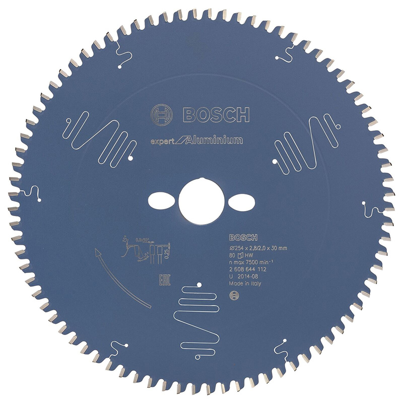 Disc placat pentru circular, 254 x 30 mm, 80 dinti, Expert for Aluminiu