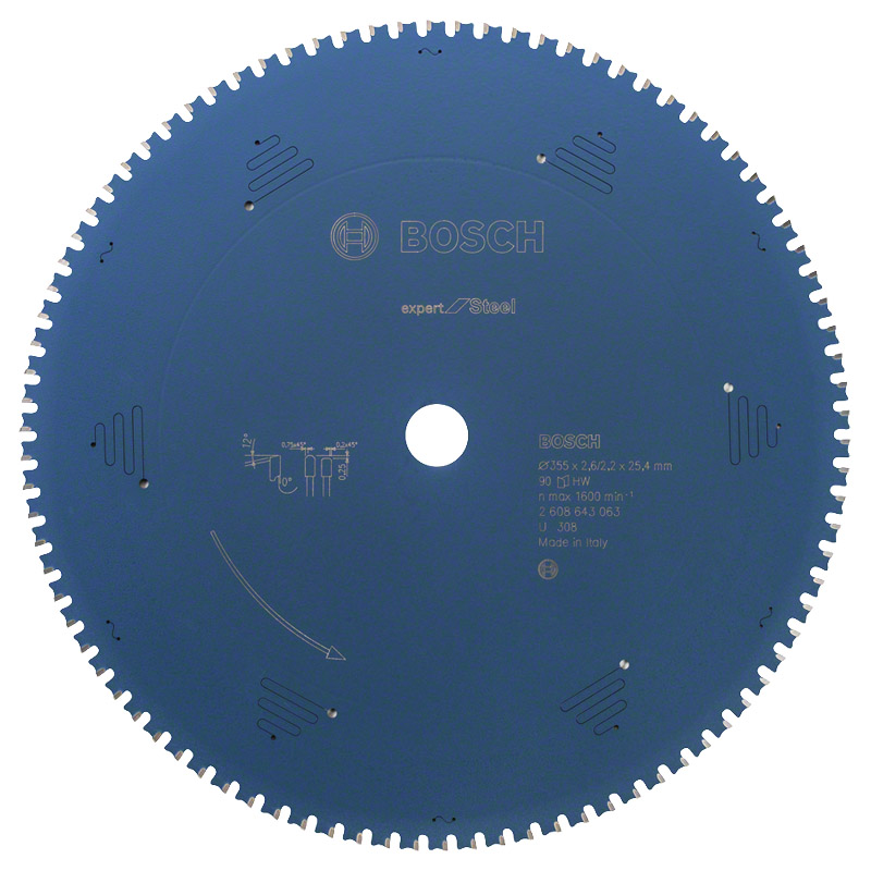 Disc pentru ferastrau circular, 355 x 25.4 mm, 90 dinti, tip EXPERT METAL