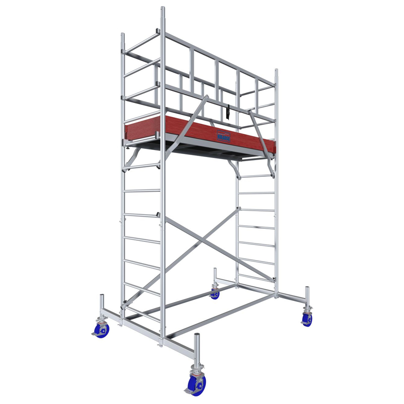 Schela Protec 0,6 x 2m, aluminiu, inaltime lucru 4.3m, inaltime schela 3.45m, inaltime platforma 2.3m  (0+1+4)