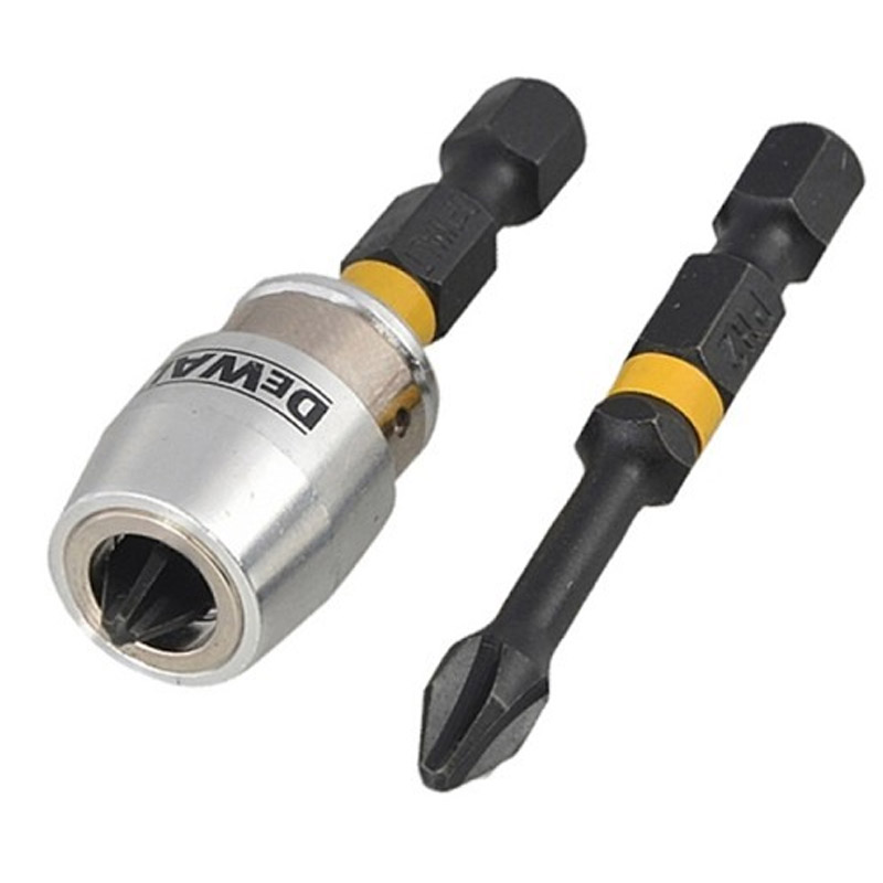 Set 2 biti magnetici Extreme FLEXTORQ PH2 x 50 mm si adaptor, DeWalt DT70536T-QZ