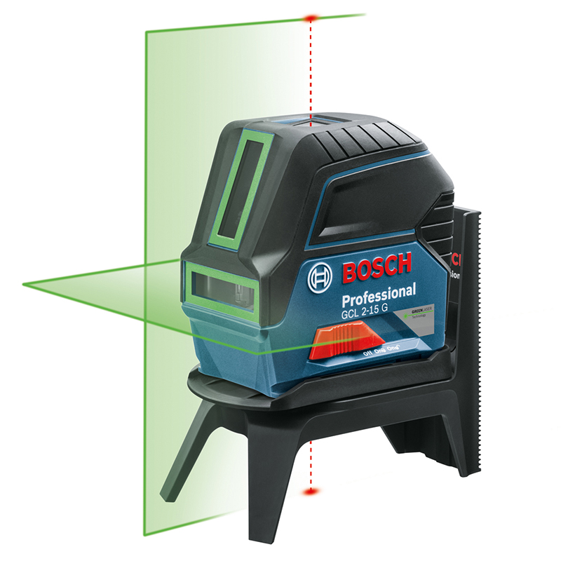 Nivela laser cu linii si puncte Bosch, tip GCL 2-15G cu suport rotativ RM1