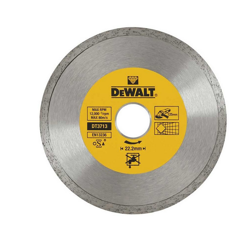 Disc diamantat continuu pentru materiale de santier, 125x22.2 mm, tip DT3713-QZ