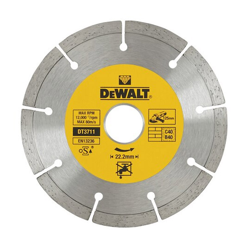 Disc diamantat Eco1 Universal, pentru materiale de santier, 125x22.2 mm, tip DT3711-QZ