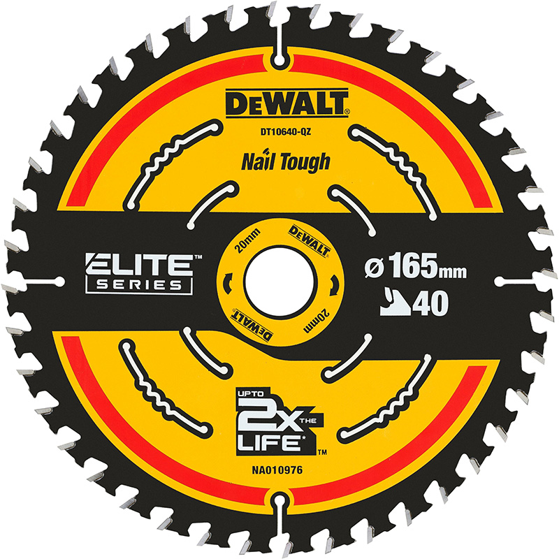 Disc (panza) pentru fierastrau circular, 165x20x1.65 mm, 40 dinti, pentru lemn, Dewalt tip DT10640-QZ