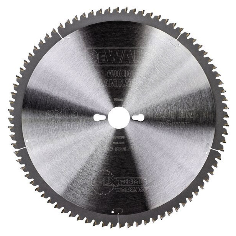 Disc (panza) pentru fierastrau circular, 305x30x2.2 mm, 80 dinti, pentru lemn dur, Dewalt tip DT4288-QZ