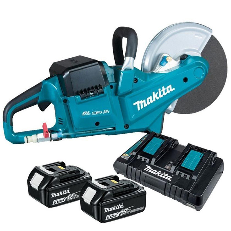 Debitator Makita cu acumulatori 18V, 5Ah, disc 230mm, tip DCE090T2X1a