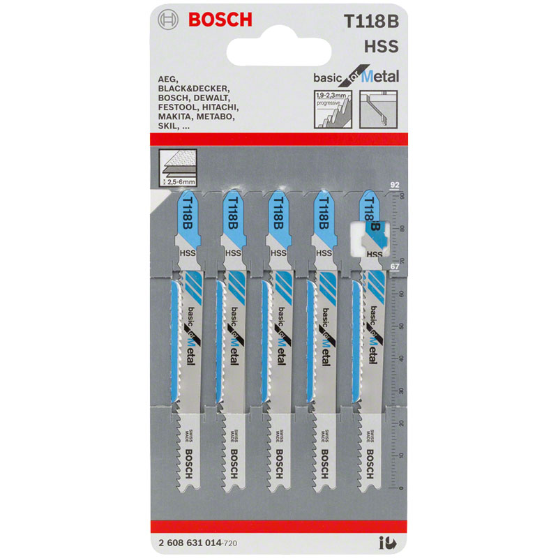 Panza fierastraie verticale, pentru metal, T118B, 92 mm, set 5 buc.