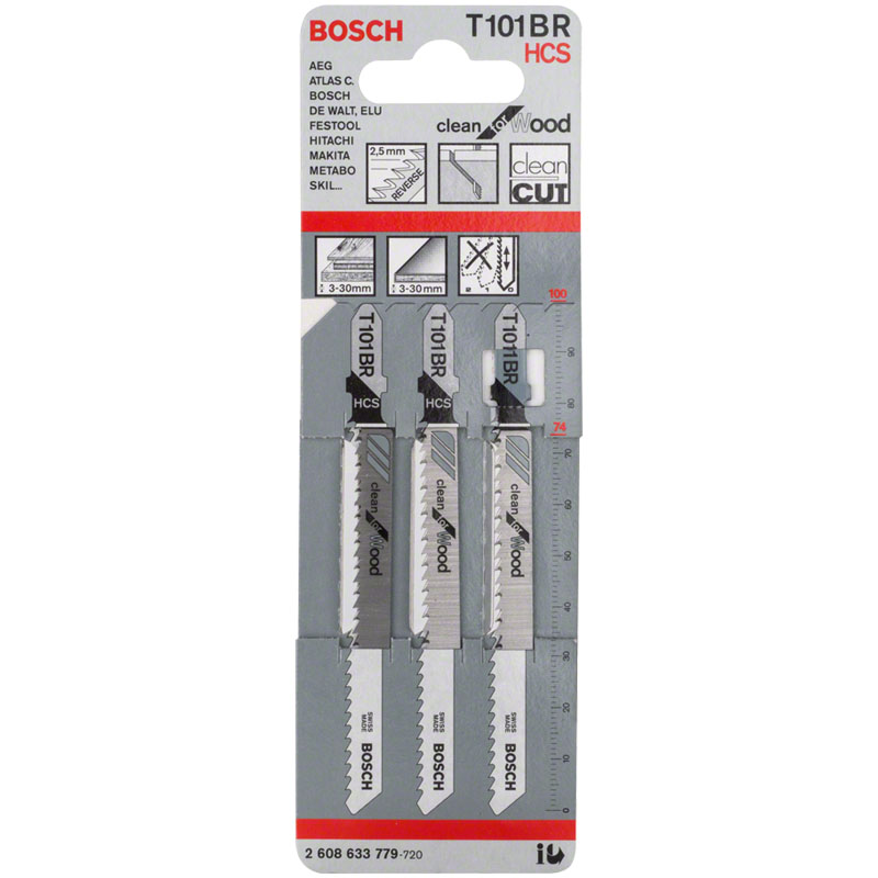 Panza fierastraie verticale, pentru lemn, T101BR, 100 mm, set 3 buc.