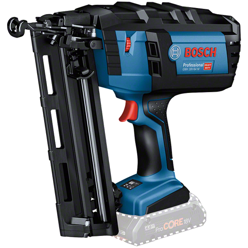 Pistol pentru cuie cu acumulatori BOSCH GNH 18V-64 M, 18V, SOLO, 32-64mm