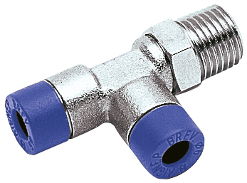 Racord automat push-in dublu tip T cu filet 1/8