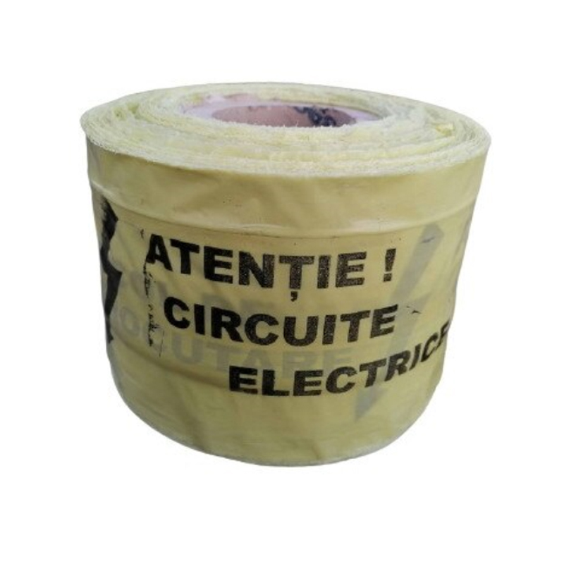 Banda avertizare galbena pentru cabluri electrice, 150mm X 500m