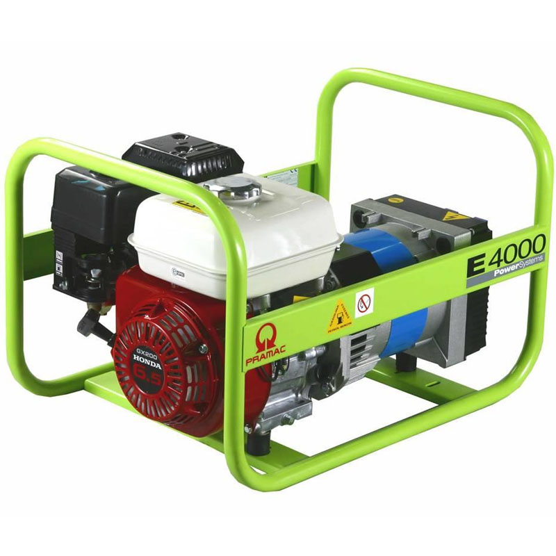 Generator de curent monofazat, 3.1 kW, motor Honda, PRAMAC tip E4000