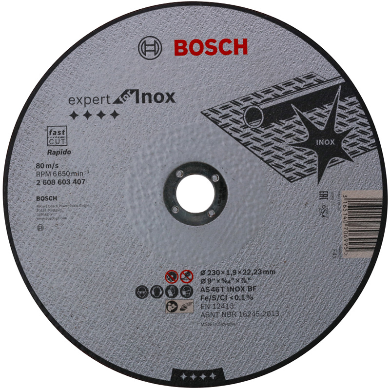 Disc taiere metal / inox, drept, 230x22.2x1.90 mm