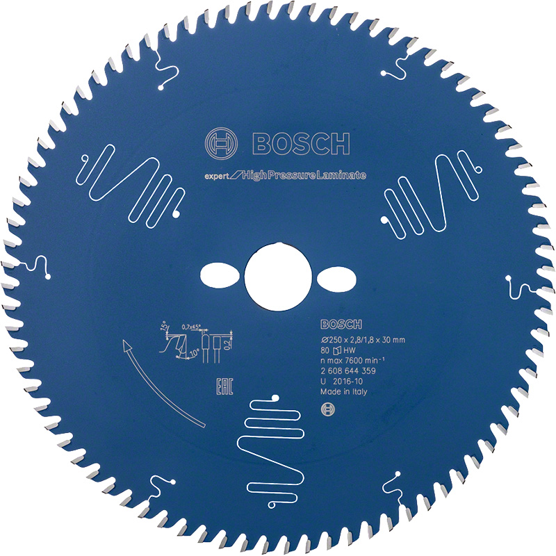 Disc placat pentru circular, 250 x 30 mm, 80 dinti, Expert for High-Pressure Laminate