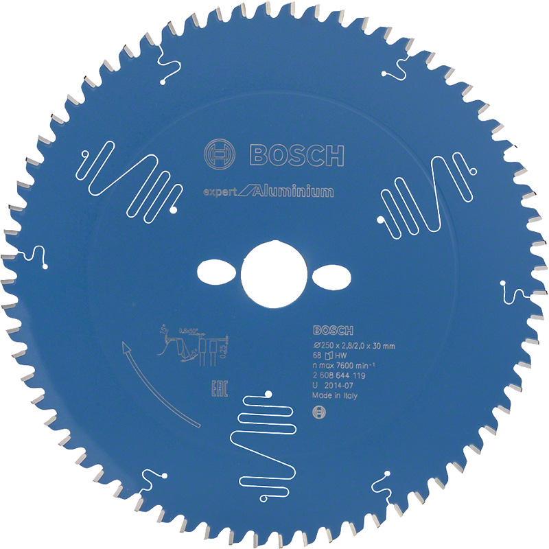 Disc placat pentru circular, 250 x 30 mm, 68 dinti, Expert for Aluminiu