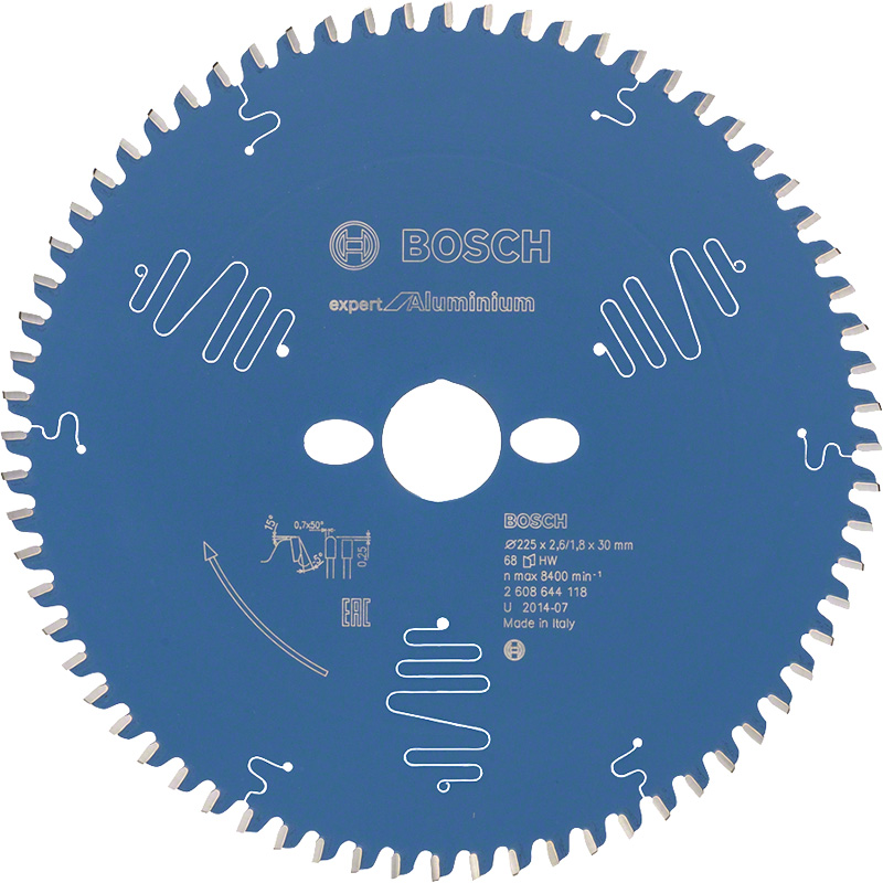 Disc placat pentru circular, 225 x 30 mm, 68 dinti, Expert for Aluminiu