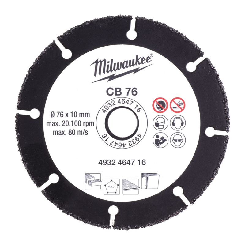 Disc taiere universal cu carbura, 76x10x1.0 mm, tip CB76