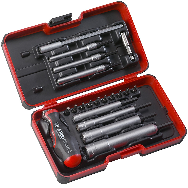 Set FELO SMART Engineer chei hexagonale + varfuri + maner surubelnita, 20 piese