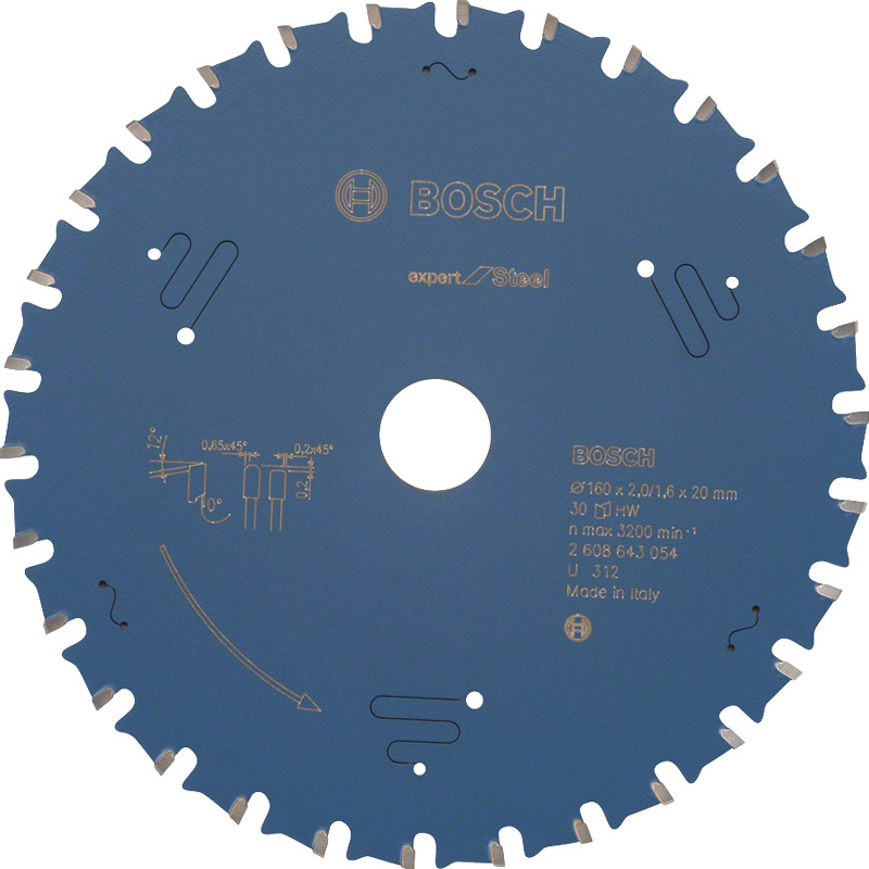 Disc placat pentru circular, 160 x 20 mm, 30 dinti, Otel Expert