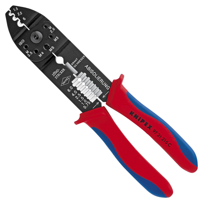Cleste pentru dezizolat si sertizat papuci izolati, Knipex, 0.5 - 6.0 mm², 230mm