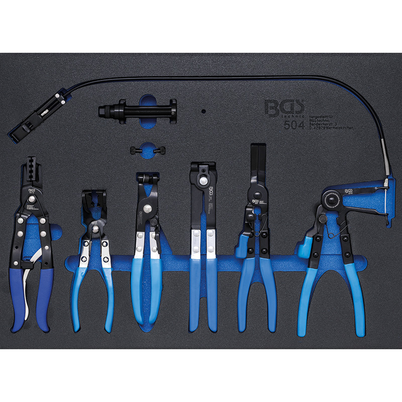 Organizator pentru carucior BGS, 6 clesti pentru coliere, 3/3 sertar