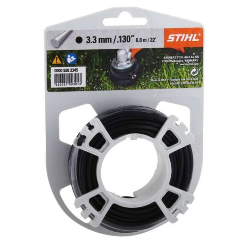 Fir NYLON rotund pentru motocoase, 3.3 mm x 6.8 m