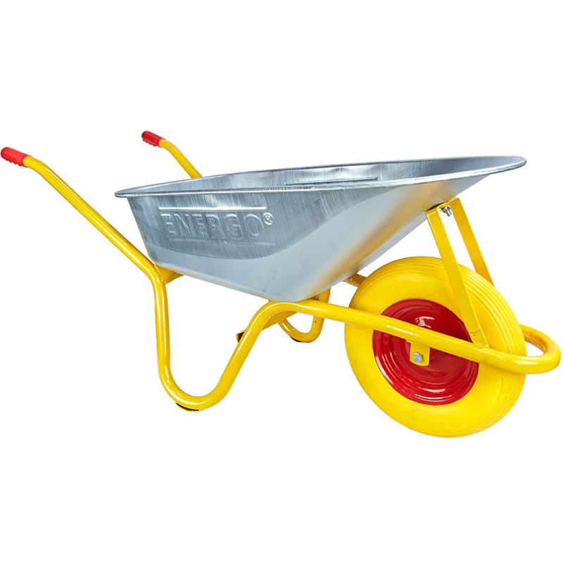 Roaba cuva metalica zincata Extra-Duty, 85l, roata plina poliuretan