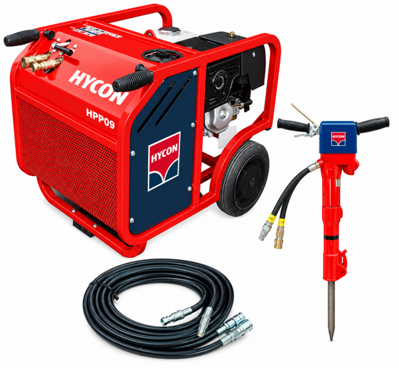 Grup hidraulic, motor Honda, HYCON HPP09, chiocan hidraulic HH20, furtun 6m