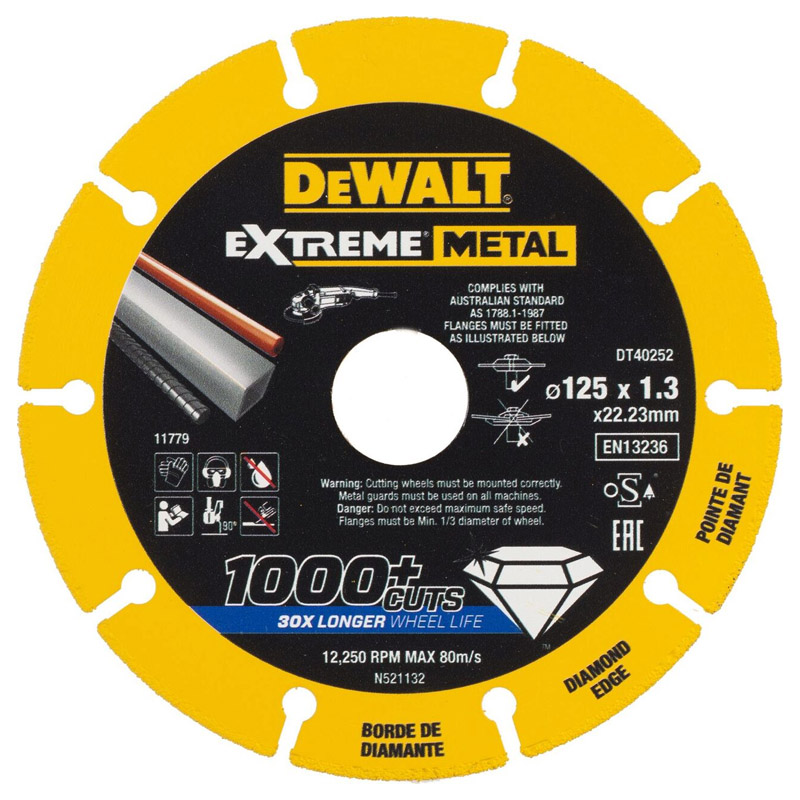 Disc diamantat Extreme 125x22.23 mm pentru oteluri si materiale neferoase