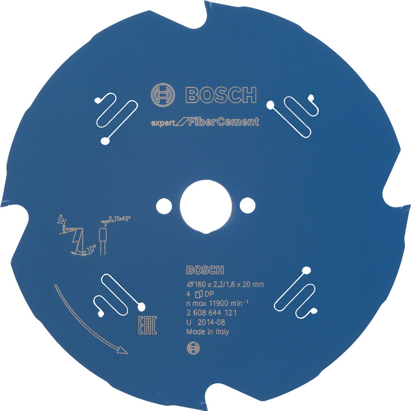 Disc (panza) pentru circular, 160 x 20 mm, Z4 dinti, Expert for Fibre Cement