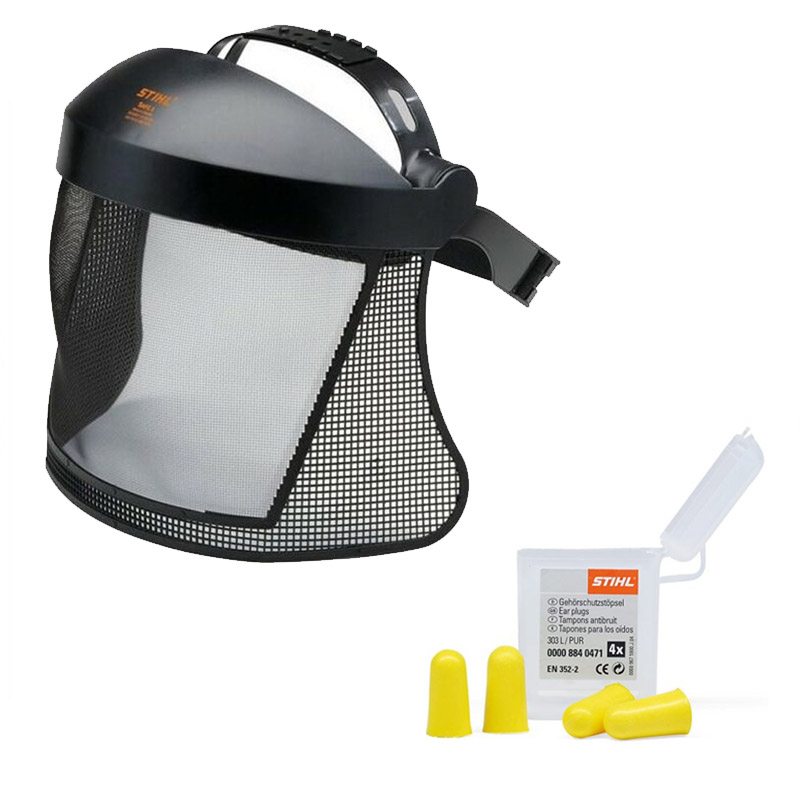 Viziera de protectie fata tip SITA si dopuri protectie auditiva, STIHL