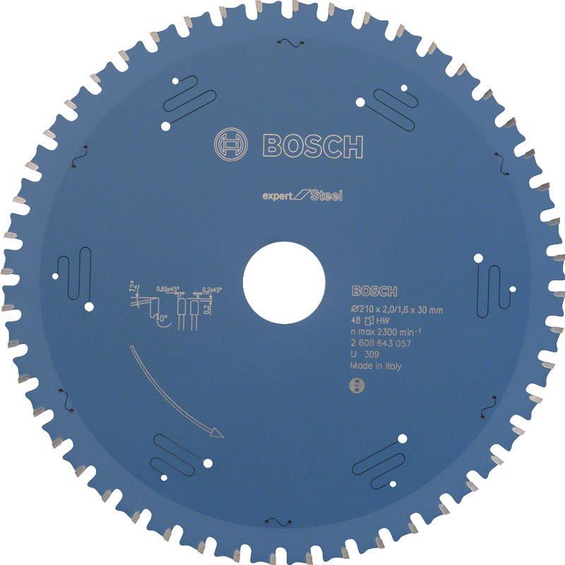 Disc (panza) pentru circular, 210 x 30 mm, 48 dinti, Otel Expert for Steel