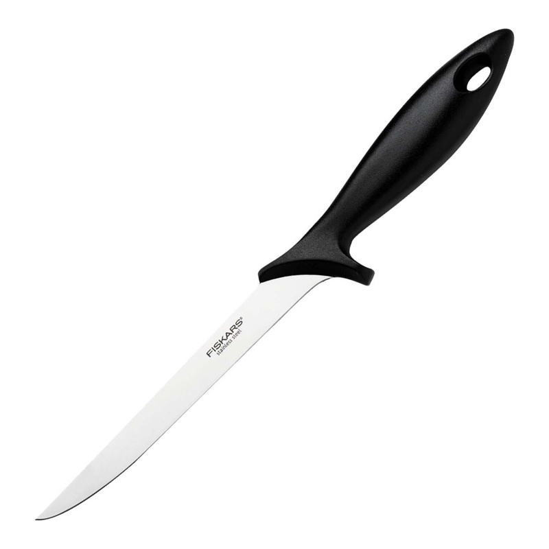 Cutit pentru filetat peste, Fiskars, Essential, lama inoxidabila, 17.6 cm