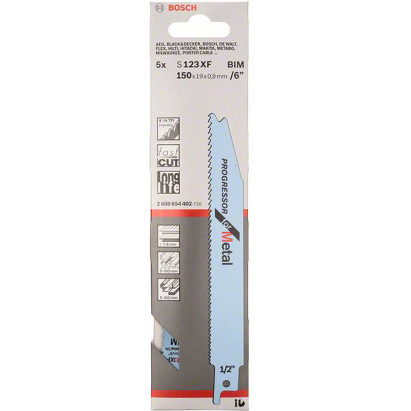 Set 5 panze pentru fierastraie sabie, tip S 123 XF Progressor