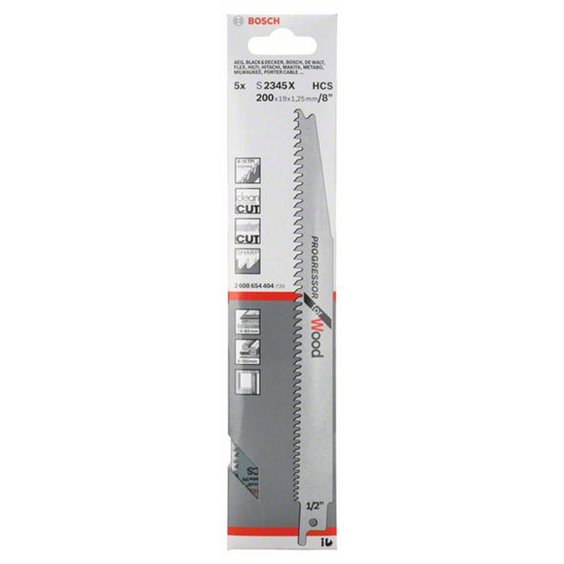 Set 5 panze pentru fierastraie sabie, tip S 2345 X Progressor
