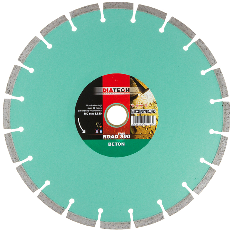 Disc diamantat ROAD Beton Star, pentru beton/asfalt, 300x25.4 mm