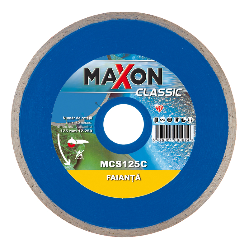 Disc diamantat continuu Maxon pentru faianta, 125x22.2 mm