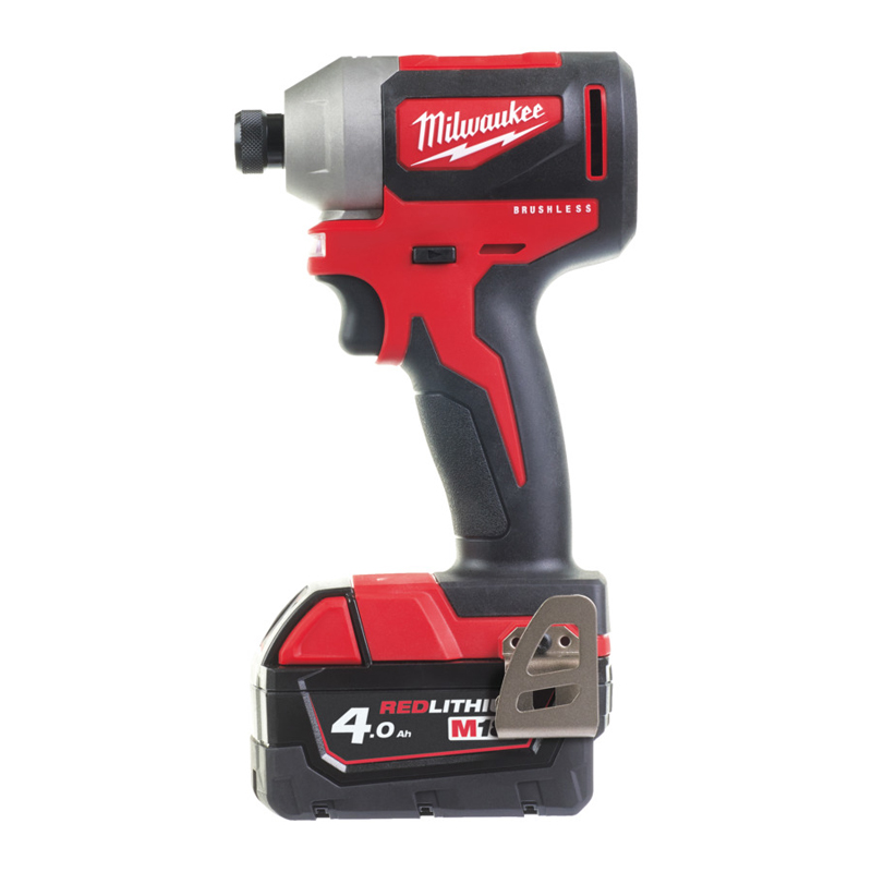 Masina de insurubat cu impact 18V, 2 x 4.0 Ah Li-Ion, 1/4