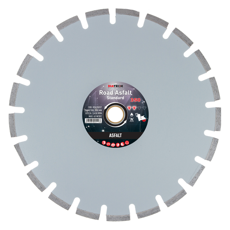 Disc diamantat ROAD ASFALT STANDARD, pentru asfalt/beton, 350x25.4 mm