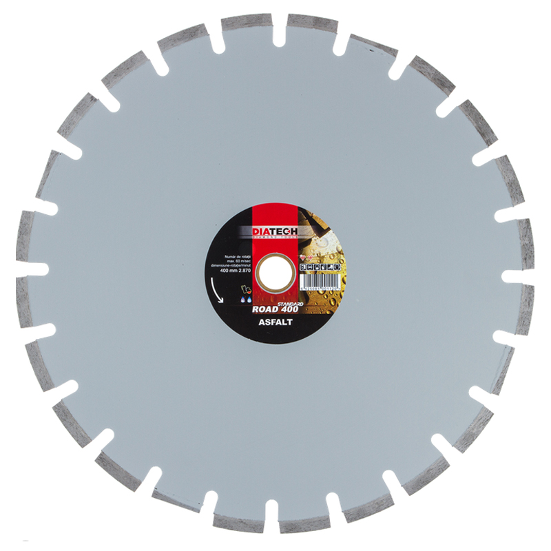 Disc diamantat ROAD ASFALT STANDARD, pentru asfalt/beton, 400x25.4 mm