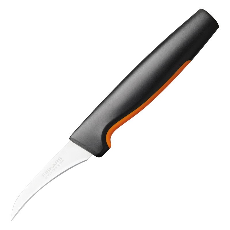 Cutit pentru decojit cu lama curbata, Fiskars, Functional Form, lama inoxidabila, 6.8 cm