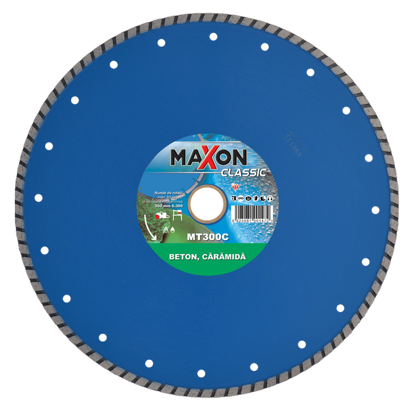 Disc diamantat continuu Maxon Turbo pentru beton, caramida, 300x22.2 mm