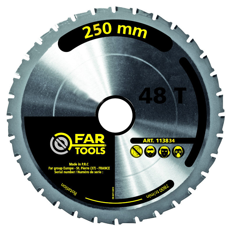 Disc placat pentru circular, 250 x 16mm, 36 dinti, pentru lemn, compatibil cu J250A